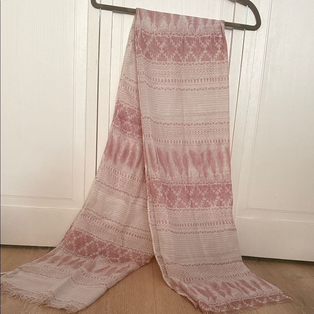 Light Pink Patterned Scarf